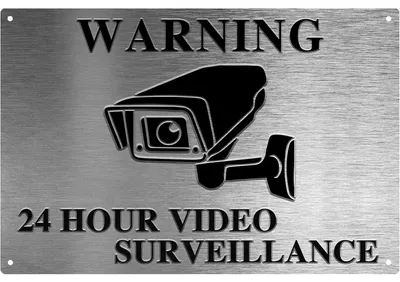 Productafbeelding van Waarschuwingsbord voor videobewaking, 20x30 cm, aluminium, 24 uur waarschuwing, EN-norm, artikelnummer 2330