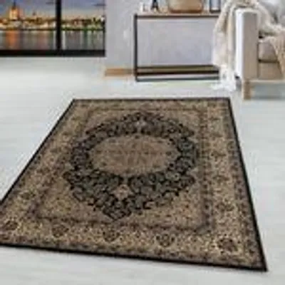Produktbild von Homebyhome Orientteppich, Klassischer Teppich für Wohnzimmer mit Ornament-Muster, Pflegeleicht & Elegant, Grösse: 80x150 cm
