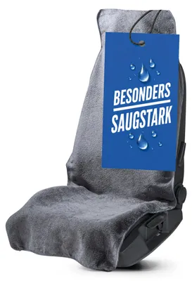 Produktbild von WALSER Auto Sitzauflage Vordersitz aus Frottee, waschbarer Sitzaufleger, Sitzschoner Auto, Universal Auto-Sitzauflage, Autositz-Überwurf, Schonbezug Autositz vorne 1 Stück grau