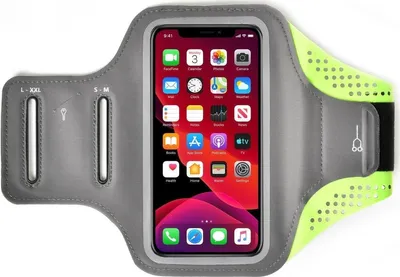 Produktbild von Mobigear Easy Fit Handyhalterung, Schutzhülle für Nokia C32, Sportarmband aus Neopren – Grün