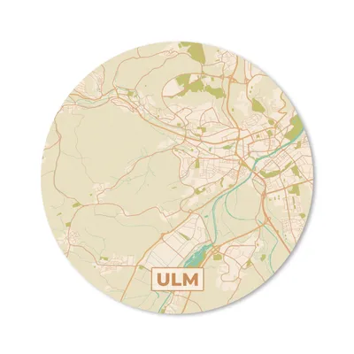 Produktbild von MuchoWow® Mauspad Mousepad Karte - Jahrgang - Ulm - Stadtplan 30x30 cm - Mousepads - Maus Mat - Pad - Mausunterlage - Tischunterlage - Schreibtischmatten