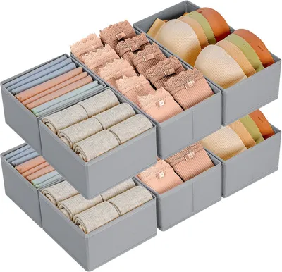 Produktbild von Schubladeneinsatz & -organizer Homsorout Schubladen-Organizer, zusammenklappbarer Kleiderschrank, Organizer, Schubladen-Organisationssystem, 8-teilig,