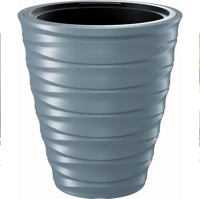 Produktbild von Freze Blumentopf mit Innentopf für Innen- und Außenbereich UV-Beständig Frostbeständig Rund Kunststoff  Ø383mm   Hellgrau