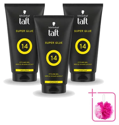 Produktbild von 3 x Taft Men Power Gel Super Glue 14 - Ultieme Stevigheid - 150 ml - Sparpackung - 3 Stücke