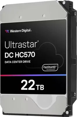 Productafbeelding van Western Digital Ultrastar DC HC570, 22 TB, 7200 RPM, 512 MB, 3.5", Serial ATA III