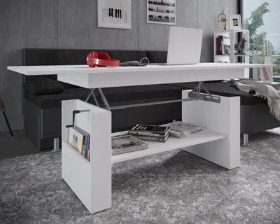 Produktbild von VCM Holz Couchtisch schlicht | Maße ca. H. 52 x B. 115 x T. 58 cm | Wohnzimmertisch - Kobila höhenverstellbar ausziehbar