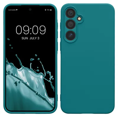Produktbild von kwmobile Handyhülle für Samsung Galaxy A55 5G Hülle - weiches Handy Silikon Case - Schutzhülle Cover - Petrol matt