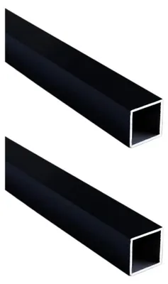 Alu-Vierkantrohr 20x20x1 mm, 2 Stück, 30 cm, schwarz, 6063