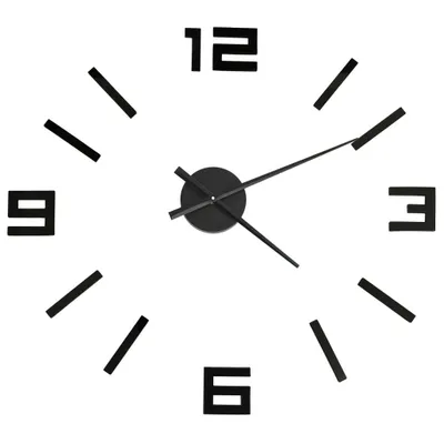 Produktbild von vidaXL 3D-Wanduhr Modernes Design Schwarz 100 cm XXL