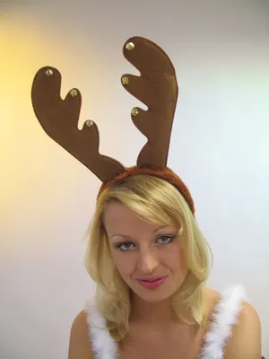 Produktbild von Kopfbügel mit Elchgeweih mit Glöckchen Weihnachten