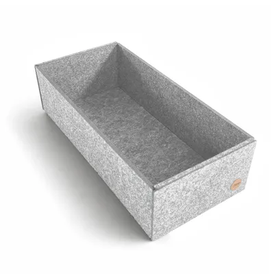 Produktbild von Aufbewahrungsbox CLEAN Filz 43 x 20 x 12 cm ohne Deckel in hellgrau meliert