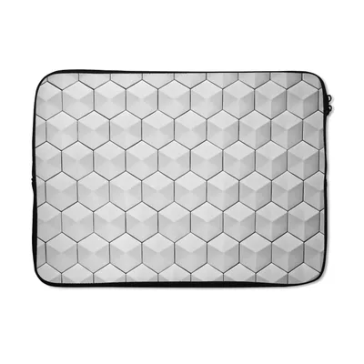 Produktbild von MuchoWow® Laptop Hülle 13 Zoll Hintergrund - Würfel - Grau Laptoptasche - Laptophülle - Sleeve - Rundumschutz
