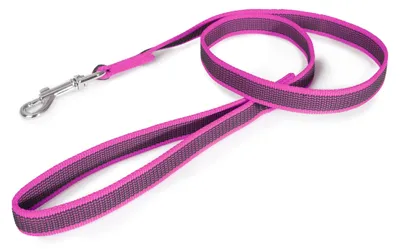 Immagine prodotto di Guinzaglio sportivo gommato K9 ROSA, diametro 20 mm / 1 m con passante, per cani fino a 50 kg