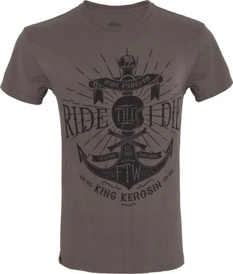 Produktbild von King Kerosin T-Shirt Ride Till I Die Watercolour Olive-XXL