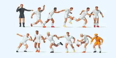 Produktbild von Preiser Fussballmannschaft. Weiße Tri 10762