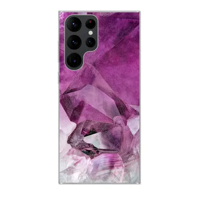 Produktbild von MuchoWow® Handyhülle Schutzhülle Hülle für Samsung Galaxy S22 Ultra Naturstein - Lila - Luxus Silikon Softcase Handy Hülle - Abbildung
