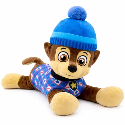 Produktbild von Paw Patrol Chase Kuscheltier XL 50 cm mit Wollmütze – Offizielles Lizenzprodukt
