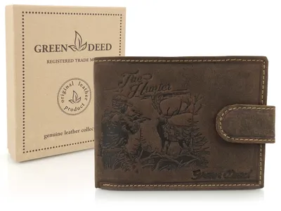 Produktbild von GREEN DEED, Geldbörse Herren, Portmonee Leder, Geldbeutel, Jäger