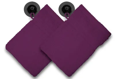 Produktbild von 2er Set Waschhandschuhe Waschlappen lila 16x21 cm Frottee Baumwolle Frottierware