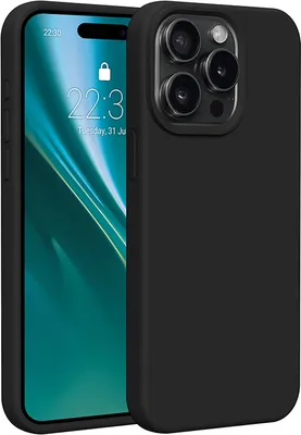 Produktbild von Etteri Silikonhülle Overlay für iPhone 15 Pro Max 6.7“ Cover schwarz