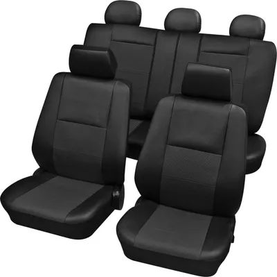 Produktbild von Auto Sitzbezüge Universal Komplett Set 15-teilig - Elba anthrazit, Eco Class mit SAB 2 Vario Plus | Autositzbezüge / Schonbezüge von PETEX