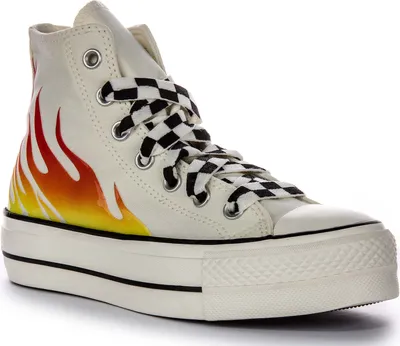 Produktbild von CONVERSE CHUCK TAYLOR ALL STAR LIFT PLATFORM FLAMES Weiß