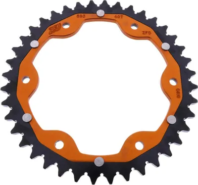 Obrázek produktu pro ZF 40 zubů modul ozubeného kola 525 Orange Black Dual ZFD-893-40-ORG pro Ktm