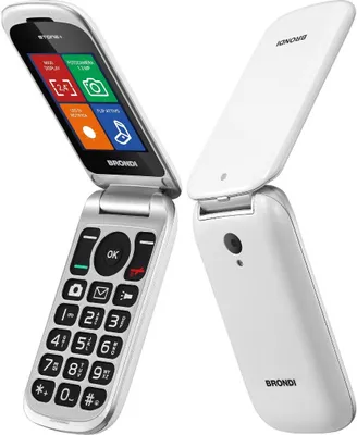 Produktbild von Brondi Stone+ Weißes Basic-Handy 6,1 cm Dual SIM