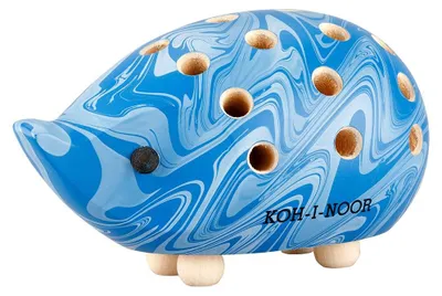 Image de KOH Porte-stylos Support de table Holzigel BleuMagic avec stylos