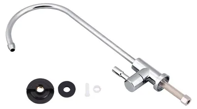 Image de Robinet avec raccord pour filtre, en alliage de zinc chromé, 1/4", pour systèmes d'osmose inverse
