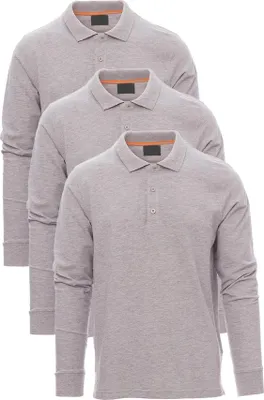 Produktbild von Mivaro Herren 3er Pack Poloshirt Langarm - aus reiner Baumwolle - Regular Fit - Polo Shirt mit Knopfleiste und Kragen - atmungsaktiv und hautfreundlich ideal für Arbeit Freizeit und Büro