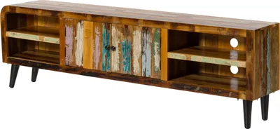 Produktbild von MASSIVMOEBEL24.DE TV-Board Altholz 220x40x65 mehrfarbig lackiert SIXTIES #120