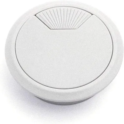 Obrázek produktu pro Sada dvou průchodek pro kabely, plast, bílá barva, průměr 59 mm