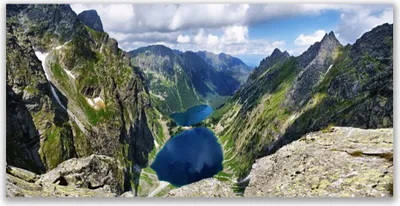 Produktbild von Glasbilder 140x70 Wandbild Druck auf Glas Gebirge See Landschaft