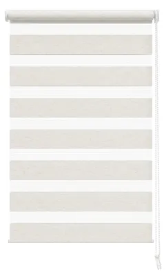 Produktbild von Doppelrollo Duo Rollo Klemmfix ohne Bohren freihängend Lichtschutz für Fenster Beige 85x130cm,Klemmträger blickdicht Jalousie Seitenzugrollo für Tür