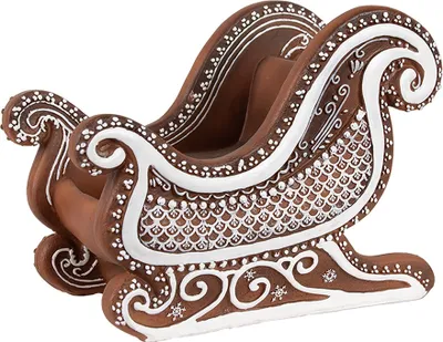 Produktbild von Clayre & Eef Weihnachtsdekorationsfigur Schlitten 20x12x15 cm Braun Kunststoff