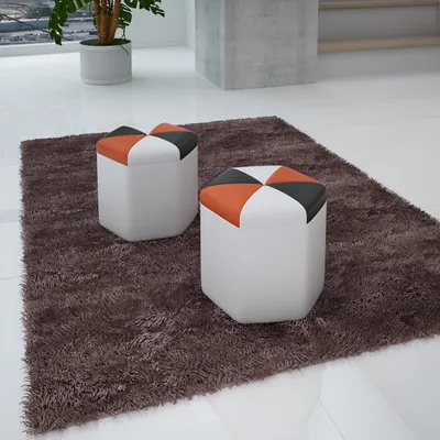 Image de Design Polster Tabouret de pied Ottomane Assise Chaise Rembourrée Pufa FT004