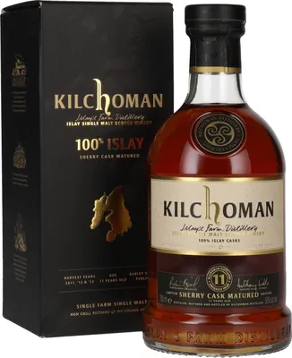 Image de Kilchoman 100% Islay 11 Years Old Sherry Cask Islay Single Malt Scotch Whisky 50% Vol. 0,7l en boîte cadeau