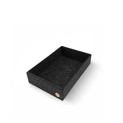 Produktbild von Aufbewahrungsbox CLEAN Filz 33 x 22 x 8 cm ohne Deckel in anthrazit meliert