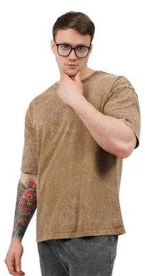 Produktbild von Mod Kids | T-shirt Oversize - Beige - Größe S - Uni - Streetwear - T-shirt