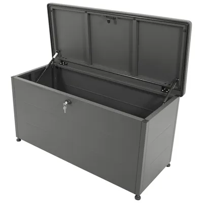 Produktbild von DEGAMO Kissenbox Auflagenbox BREMEN, Stahl verzinkt anthrazit, 200L, wasserdicht