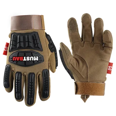 Produktbild von Mustbau 1 Paar Sicherheitshandschuhe,Mechanikerhandschuhe,Schlaghandschuhe,Anti-Vibrationshandschuhe,Riggerhandschuhe,Heavy Duty,XL