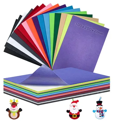 Productafbeelding van Vilt, zelfklevend, 30 x 20 cm, 16 kleurrijke viltstofvellen