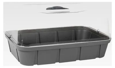 Produktbild von Mini-Gewächshaus 5,7 Liter – Größe M – 38 x 25,5 x 19 cm – Anthrazit