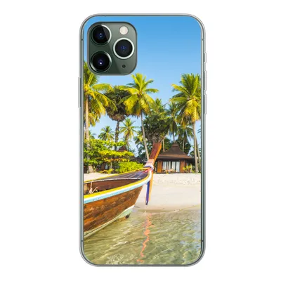 Produktbild von MuchoWow® Handyhülle Schutzhülle Hülle für iPhone 11 Pro Strand - Kajak - Sommer Silikon Softcase Handy Hülle - Handy