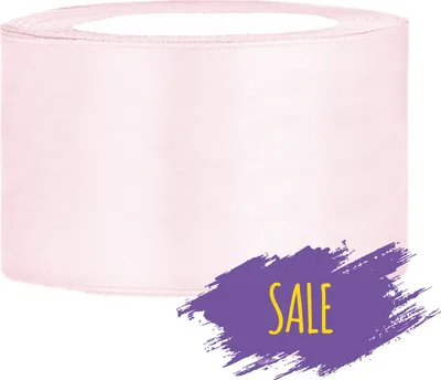 Zdjęcie produktu dla Satynowa wstążka w kolorze pudrowego różu W:38mm, L:25m