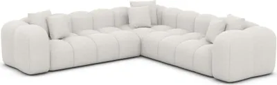 Produktbild von Strukturstoff Ecksofa Valora Weiß
