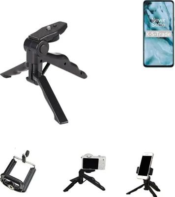 Produktbild von K-S-Trade Stativ Tisch-Ständer Dreibein Handy-Stativ Ständer kompatibel mit Motorola One Fusion Mini-Stativ Smartphone Tripod Handy-Stativ aus