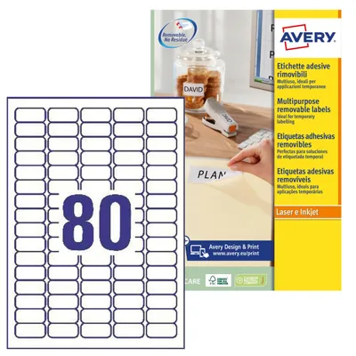 Obrázok produktu pre Avery - Amoviveis L4732Rev (80x) štítky