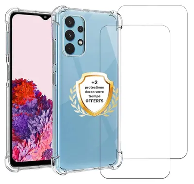 Image de Coque antichoc compatible Galaxy A53 Transparente + 2 protections écran - EVETANE